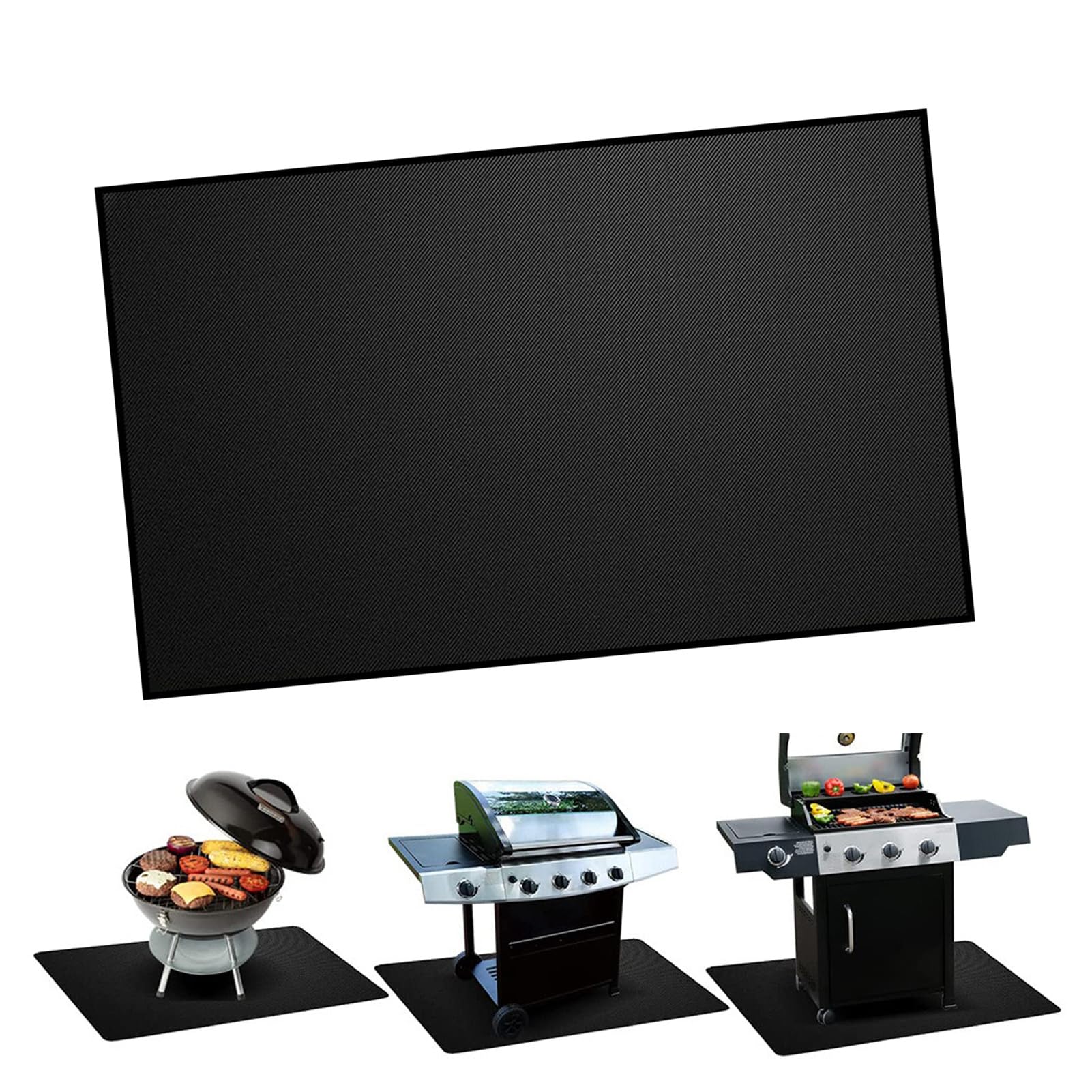 Tappetino per Griglia da Esterno, Tappeto Ignifugo per Barbecue,Tappeto Barbecue Pavimento,Evita di Bruciare e Macchiare il Pavimento,Tappeto Ignifugo per Camino (152cm×106cm)