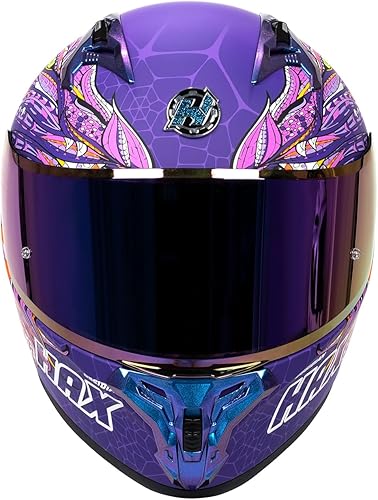 Miniatura 5 de HAX Obsidian Pro - Casco de motocicleta de cara completa para adultos, con doble visera, para motocicleta de calle, con pinlock listo para pinlock,