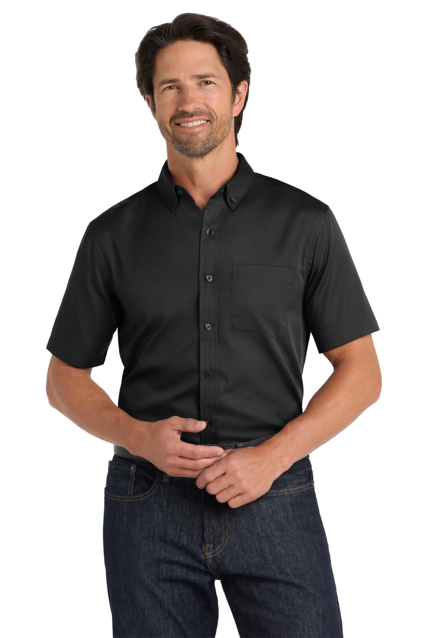 Port Authority Men's Short Sleeve SuperPro React Twill Button-Down Shirt