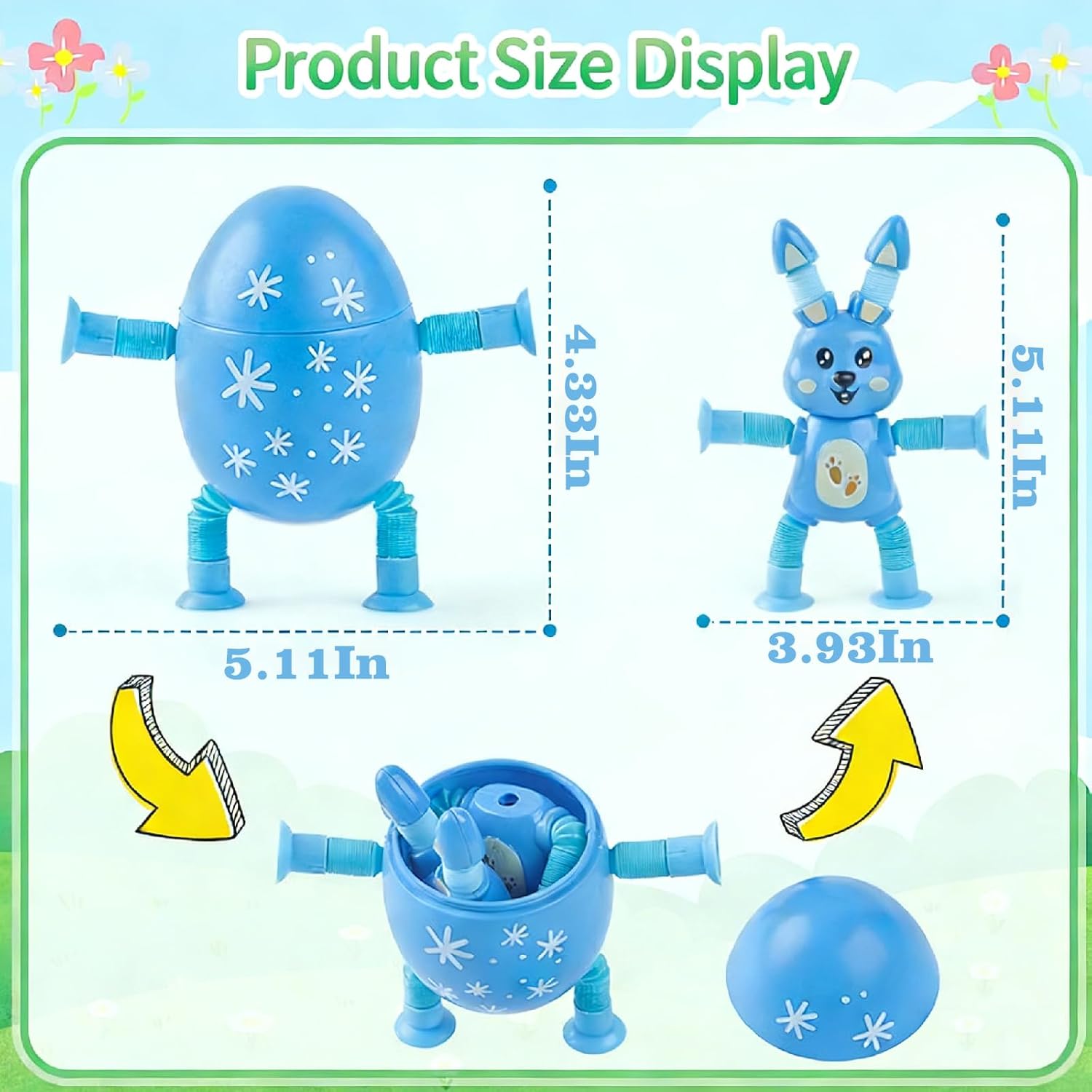 8Pcs Sensory Travel Toys for Airplane Road Trip Car Travel Activities Essential, Suction Autism Pop Tube Fidget Toy Autistic, Christmas Halloween Stocking Basket Stuffer Gift for Girls Boys 3 4 5 6