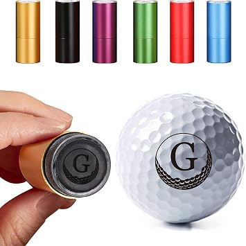KAINSY Custom Golf Ball Stamp, Personalized Golf Ball Stamp, Golf Ball Stamp Markers,Waterproof Ink Customizable Golf Ball Stamp, Gifts for Dad & Golfers