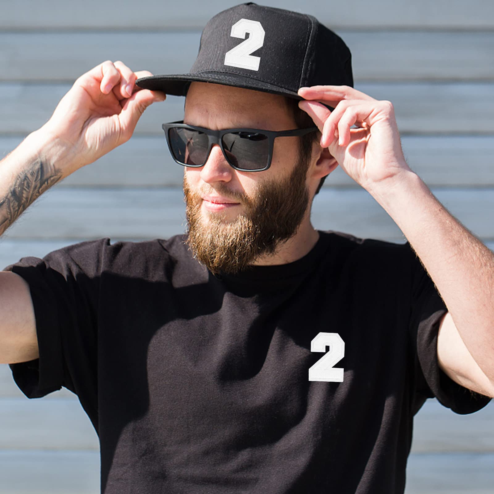 GUYI GYGYL 30 stuks opstrijkbare nummerpatches, witte nummerpatches, nummers 0-9 applicatie voor kleding, jurk, hoed, sokken, jeans, doe-het-zelf accessoires