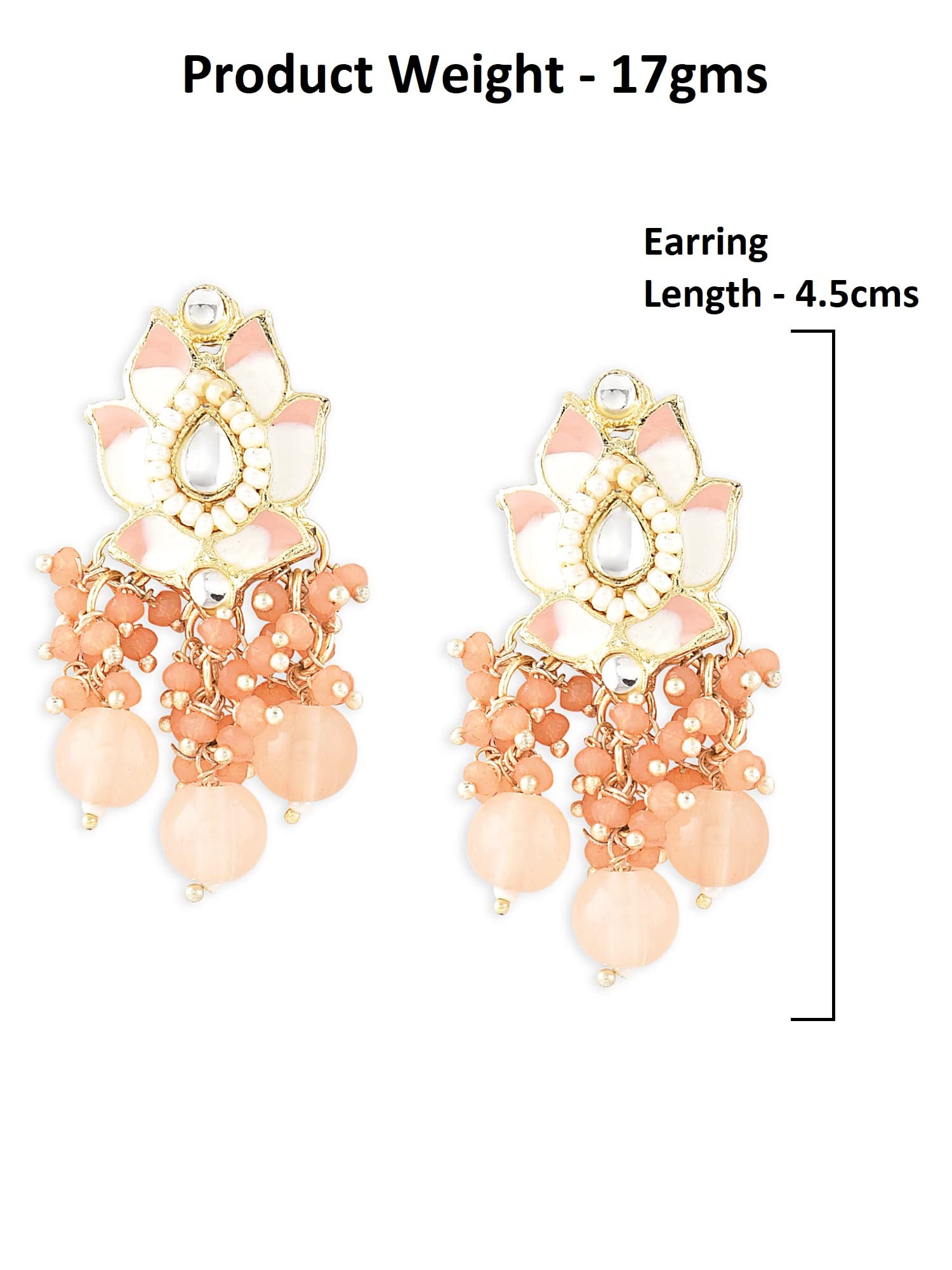 Meenakari Ethnic Cluster Beads Drop Earring, Gift for Her