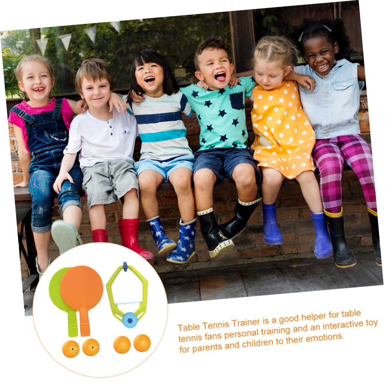 SUPVOX Children's Indoor Pingpong Training Device Boys and Girls Table Tennis Toy Family Interactive Easy to Assemble Sturdy Material