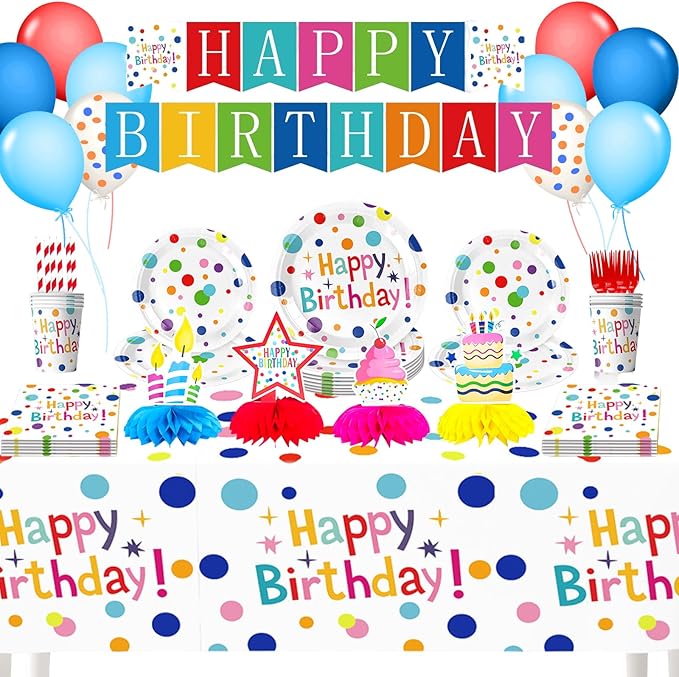 Kit Decoración Fiesta Multicolor 168 Piezas