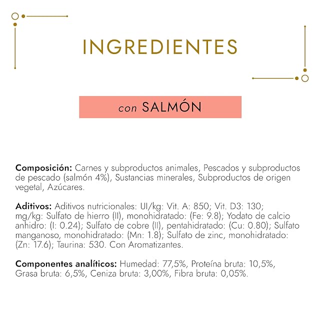 Foto 2 de 6 de GOURMET Gold Mousse, Comida Húmeda para Gato Adulto, Mousse de Salmón, Pack de 24 Latas de 85 g