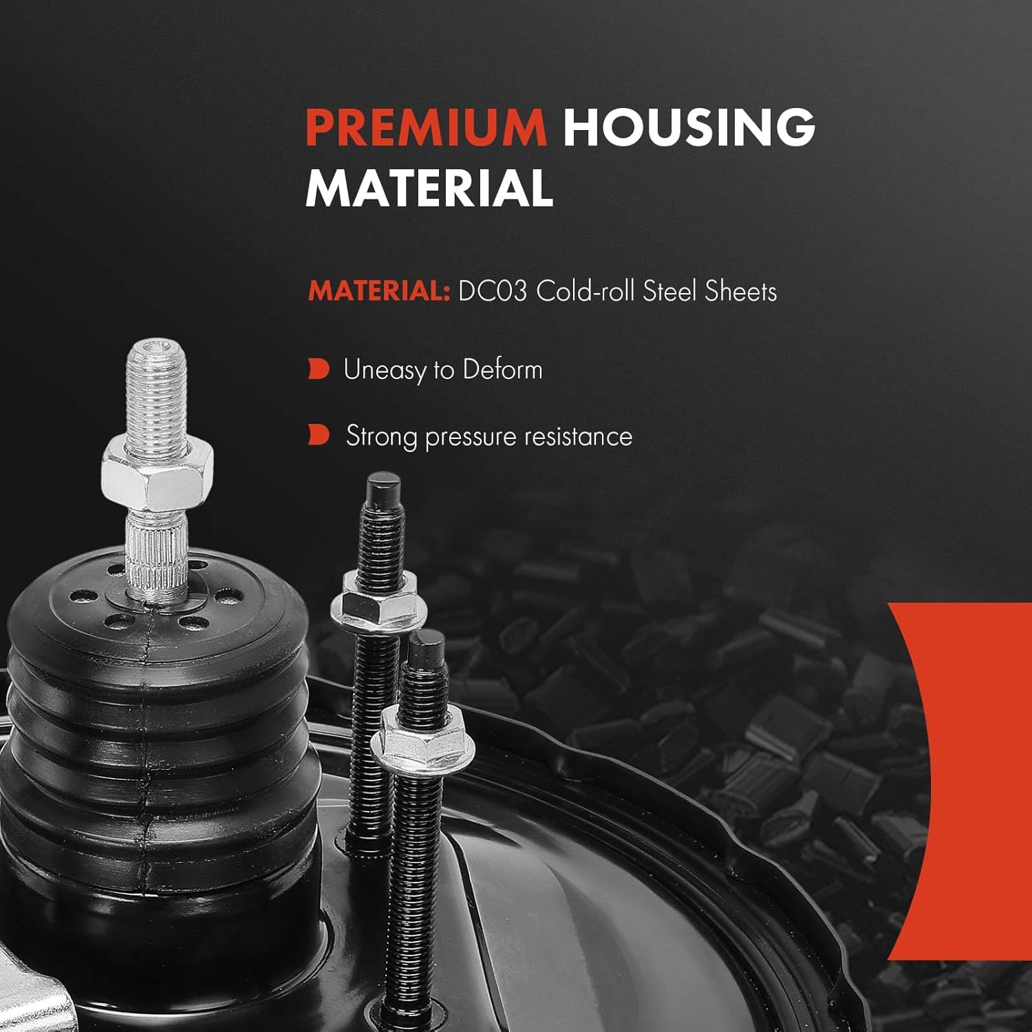 A-Premium Vacuum Power Brake Booster Compatible with Nissan Frontier, Xterra, 2000 2001 2002 2003 2004, 2.4L 3.3L, Without Master Cylinder