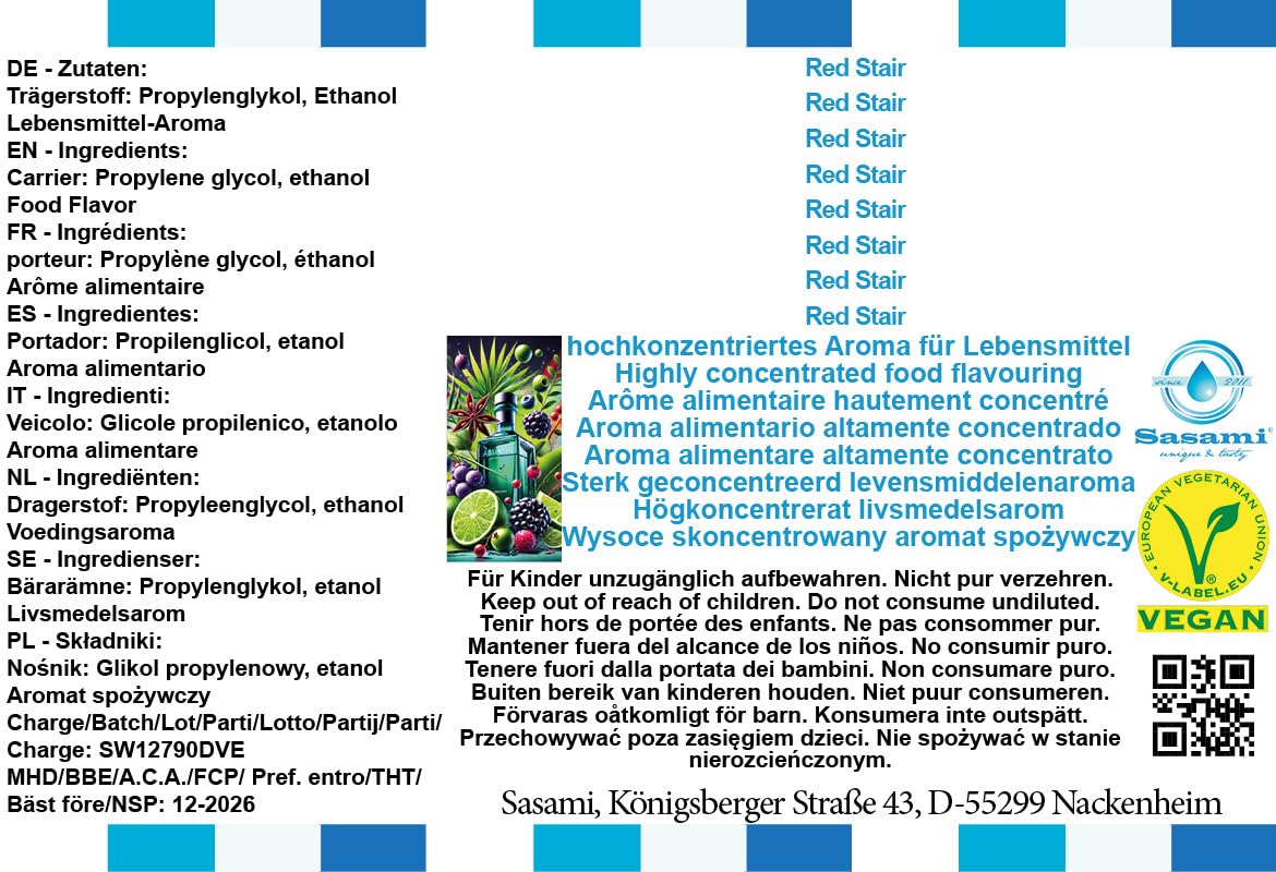 Red Stair aroma concentrado - Vegano - Sasami - 10ml