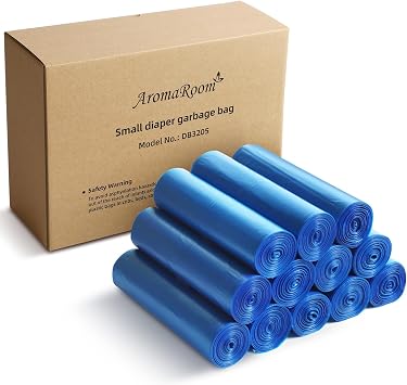 Aroma Room Diaper Pail Refills bag, Leak & Odors Proof Diaper Trash Bags for Newborn Diapers, 540 Count, 12 Rolls Standrad Size 6.7"x10.8"