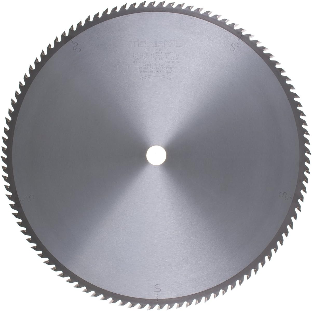 Tenryu PR-405100CBN 16" Carbide Tipped Saw Blade (100 Tooth ATB Grind - 1" Arbor - 0.126 Kerf)