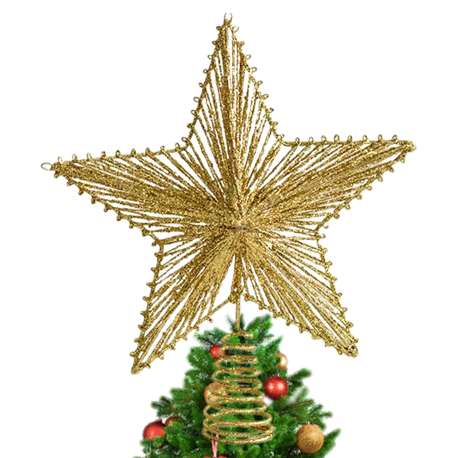 Estrella para árbol de Navidad rústica que ilumina tus tradiciones familiares