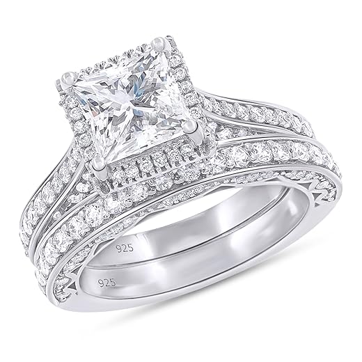 Lab Created Moissanite Bridal Set