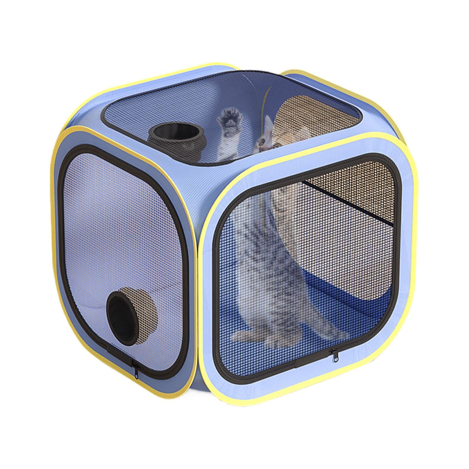 Séchoir pour Chat | Cage de séchage Pliable pour Chien - Boîte Automatique sèche-Animaux - pour La Maison, Le Bain, Les Magasins, Le Toilettage, Le Lavage, L'Extérieur, La