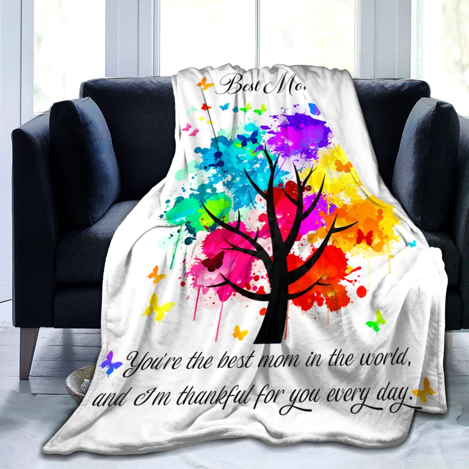 Pinata 'I Love You Mom' Decke 127x152cm – Weiche Flanelldecke Als Geschenk Für Mama Zu Weihnachten Oder Muttertag