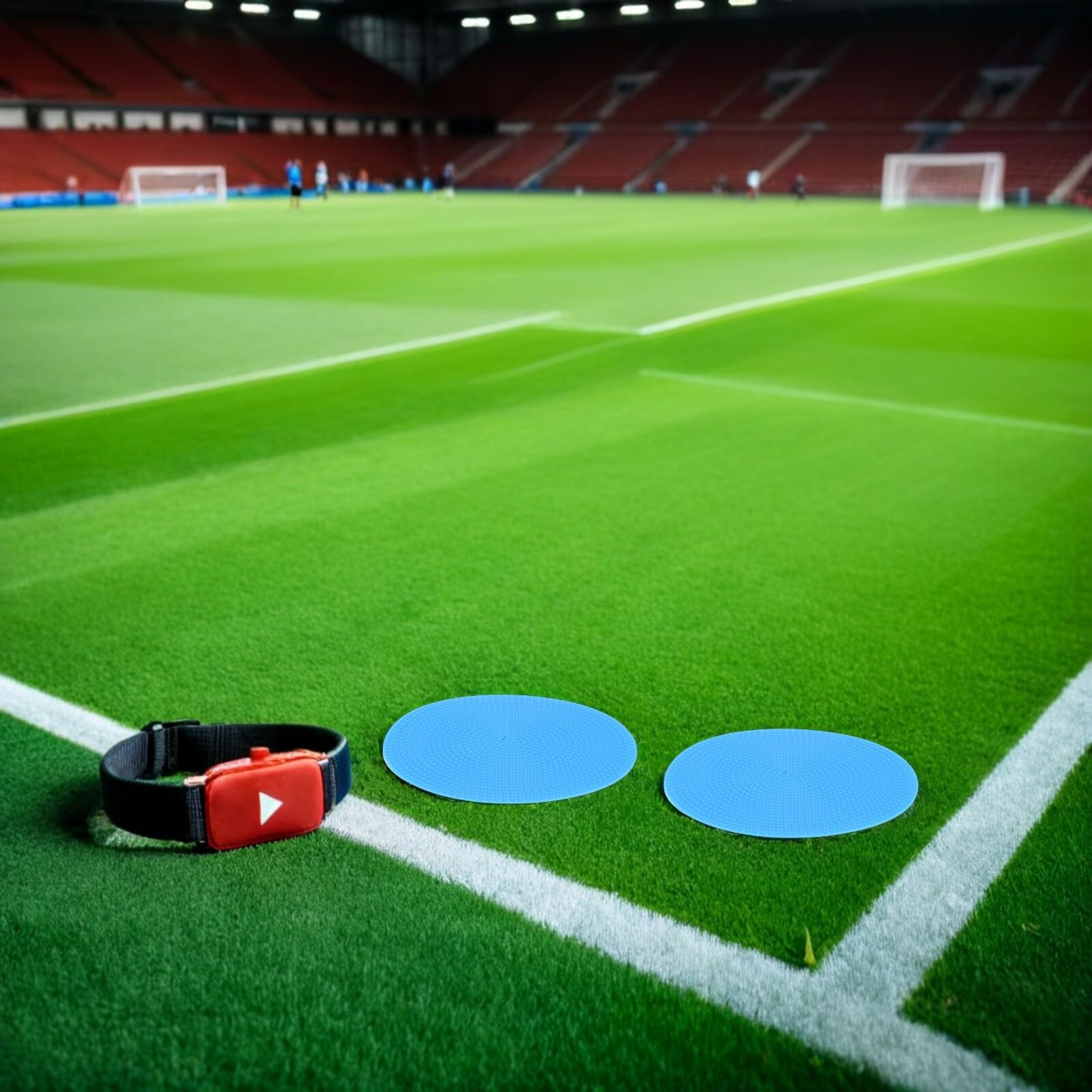 12 Stück Fußball Trainingsmarkierungs Flache Runde Scheiben aus Weichem Material 12cm Durchmesser Farbige Bodenmarkierungen für Sport Schule und Sportunterricht