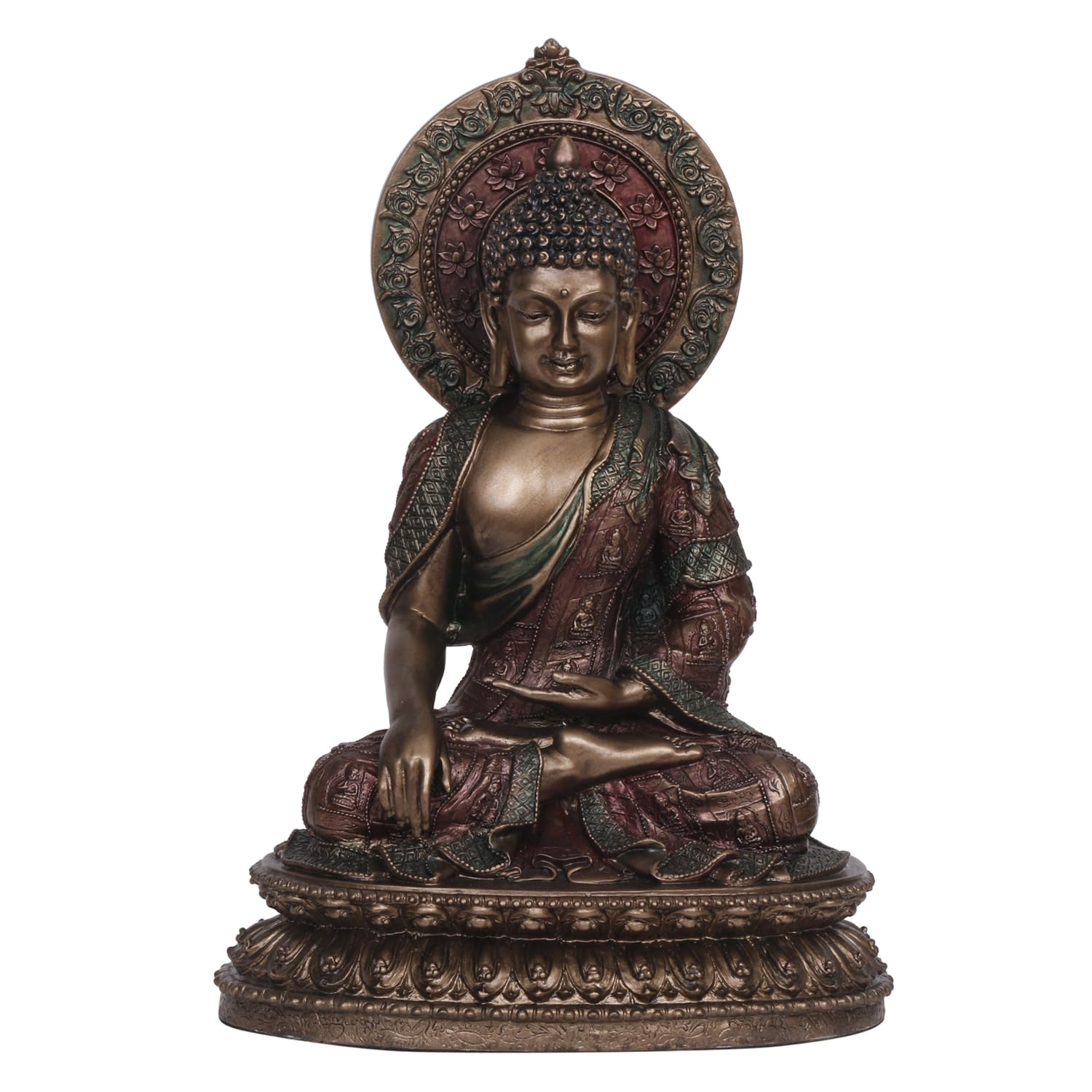 Statue de Bouddha assis en résine bronze de 25 cm ARTVARKO