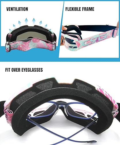 Miniatura 4 de CRG Sports Gafas de motocicleta ATV Dirt Bike Off Road Racing Motocross para hombres, mujeres y adultos