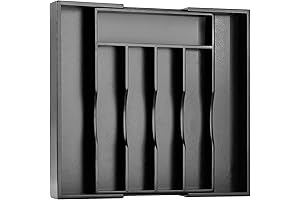 Bellsal Black Silverware Organizer - The Perfect Addition to Any Kitchen