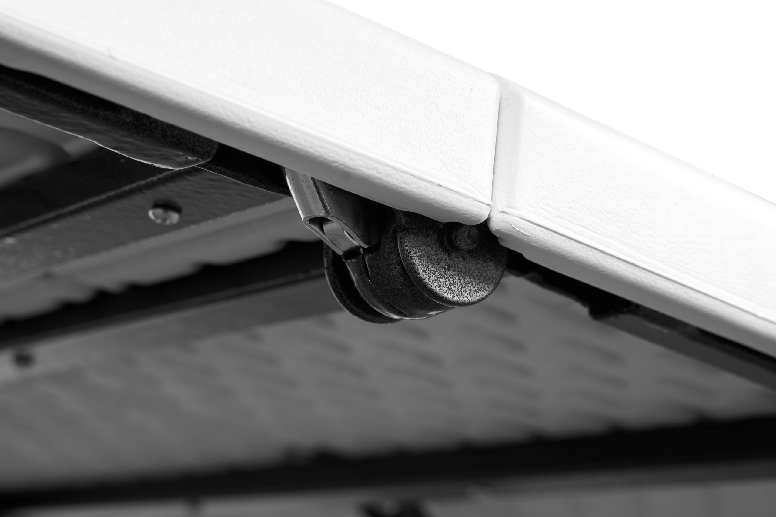 METRO Professional Mesa de Banquete Plegable, 243 x 75 x 73 cm, Tablero HDPE Blanco, Estructura de Acero, Capacidad 200 kg