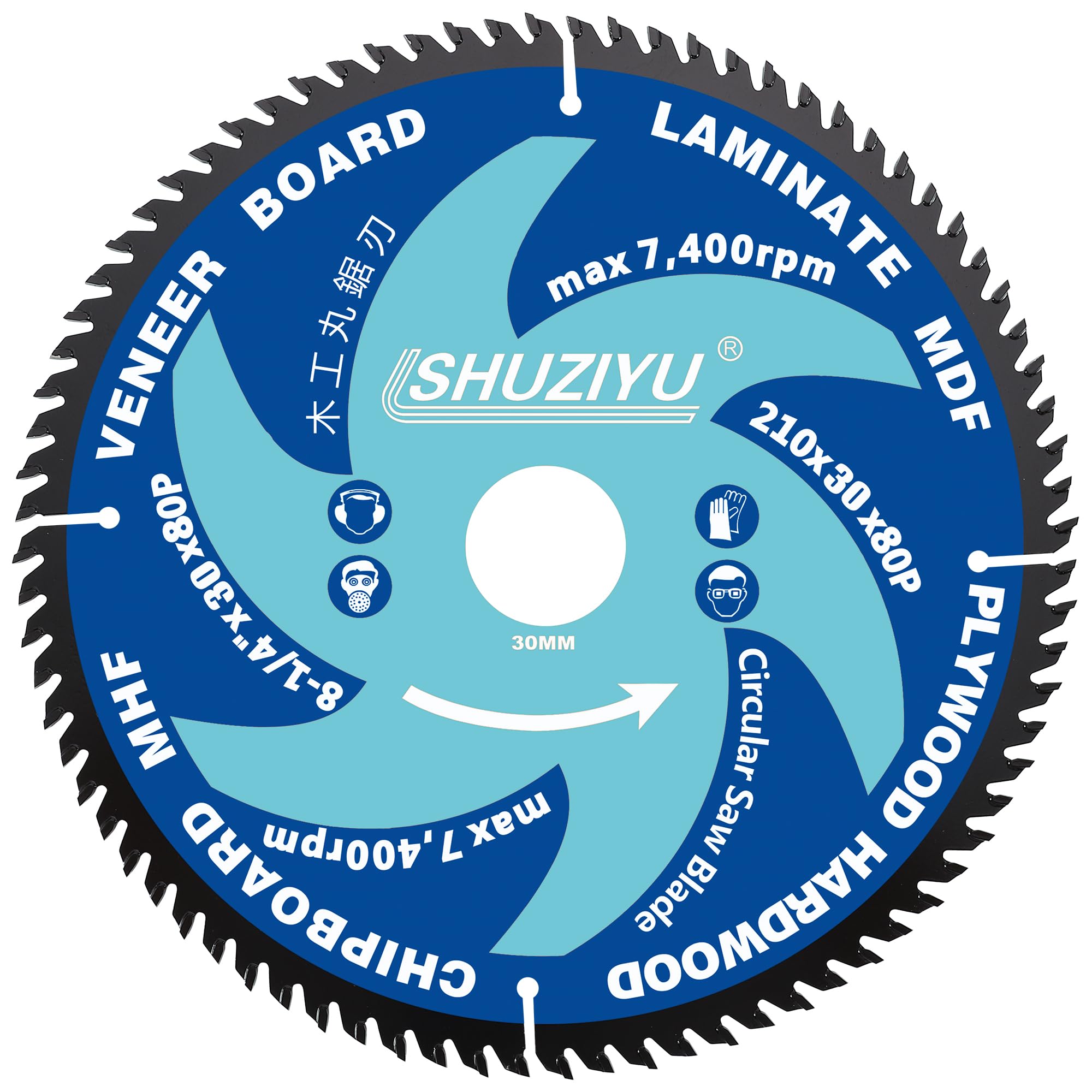 LSHUZIYU, 190 Mm 60 T, Tunn Kerf 1,6 Mm. Arbor 30 Mm Med 25,4-22,23-20 Mm Bricka. Tru00e4sku00e4rning Cirkulu00e4rt Su00e5gblad LSHUZIYU, 190 Mm 60 T, Tunn Kerf 1,6 Mm. Arbor 30 Mm Med 25,4-22,23-20 Mm Bricka. Tru00e4sku00e4rning Cirkulu00e4rt Su00e5gblad