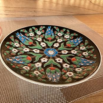 トルコ　絵皿　陶器　アンティーク　作家作品 Amazon.co.jp: トルコ絵皿 キュタフヤ陶器 皿 ペア コレクション