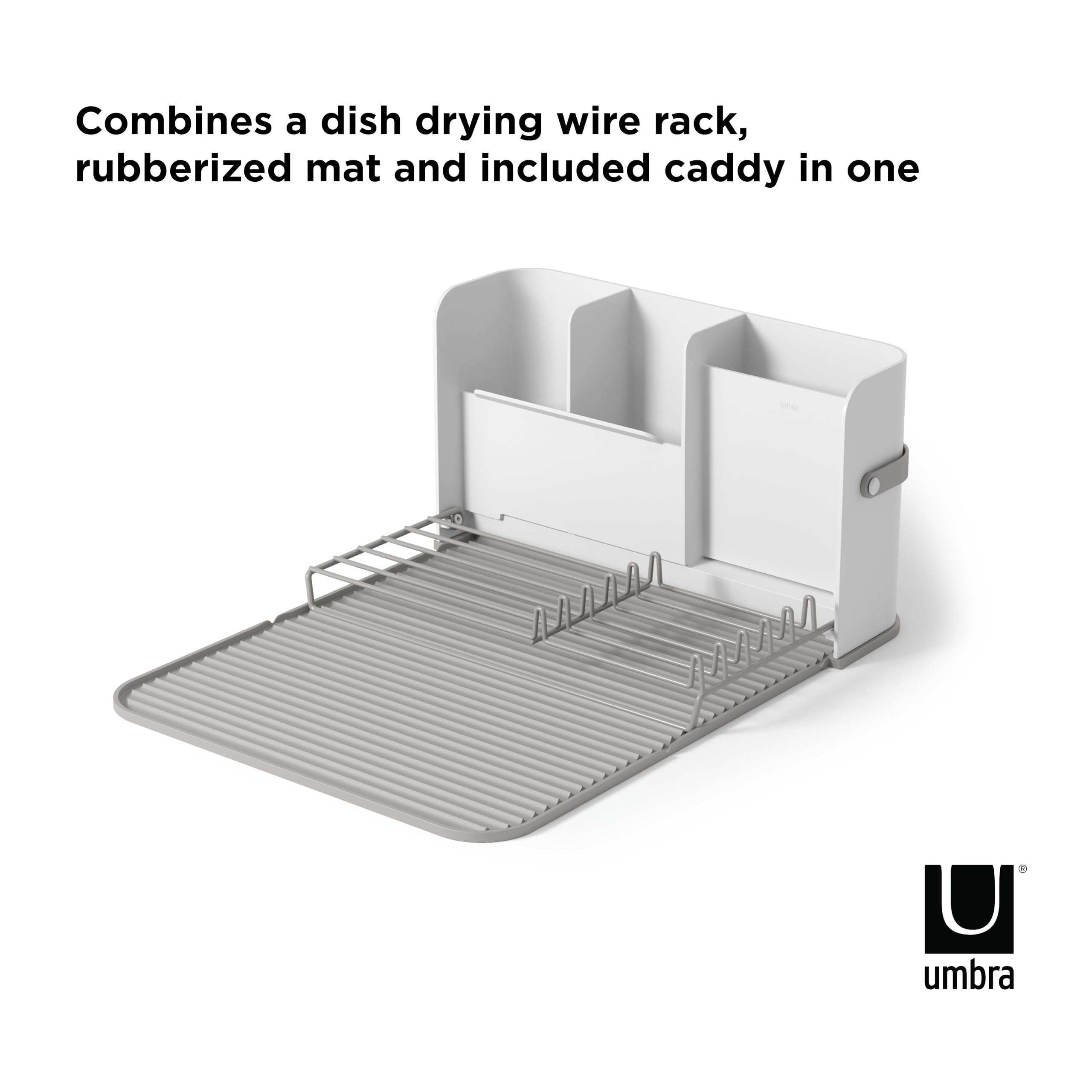 Umbra Sling Escurreplatos Plegable Junto al Fregadero, Blanco