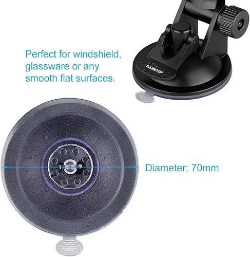 Miniatura 3 de Soporte con ventosa Sametop para Gopro Hero 5, 4, sesión, 3+, 3, 2, 1 cámaras; perfecto para el parabrisas y vidrio del auto.
