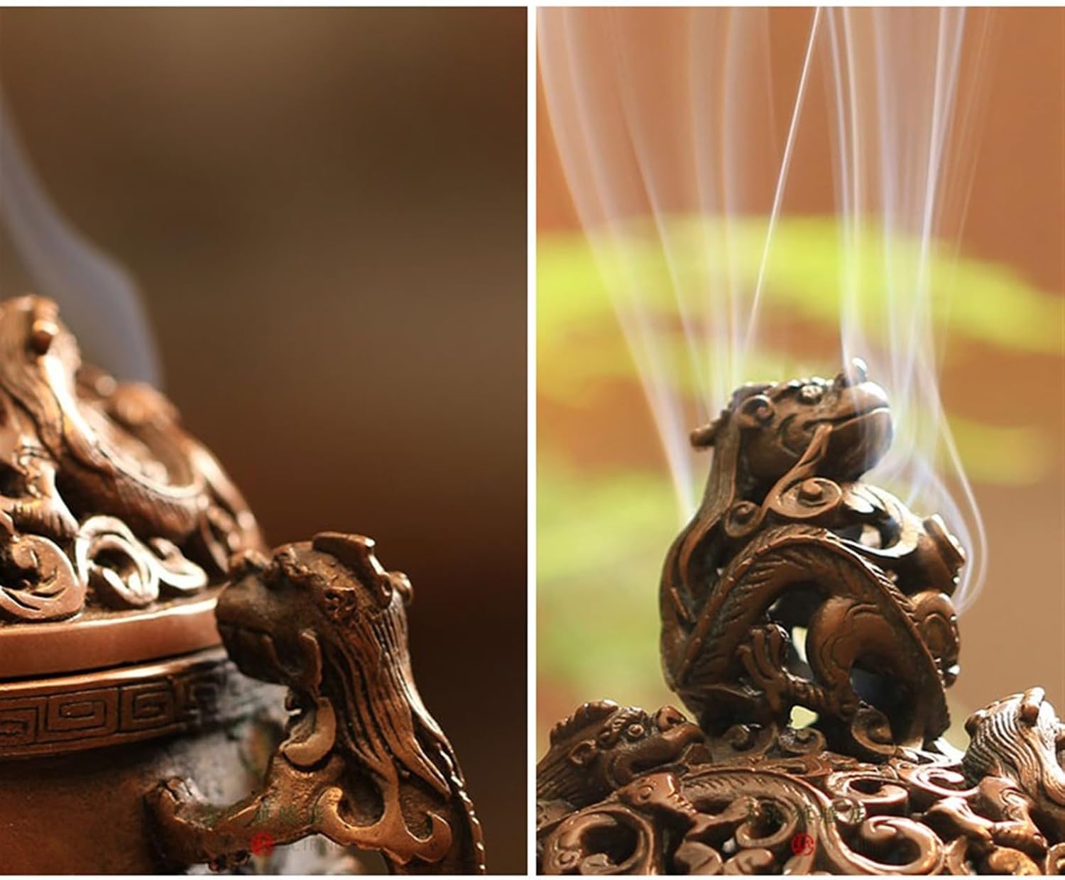 Incense Burner Exquisite Home Incense Burner High-end Copper Incense Holder Retro Beast Shaped Attracting Wealth Incense Holders