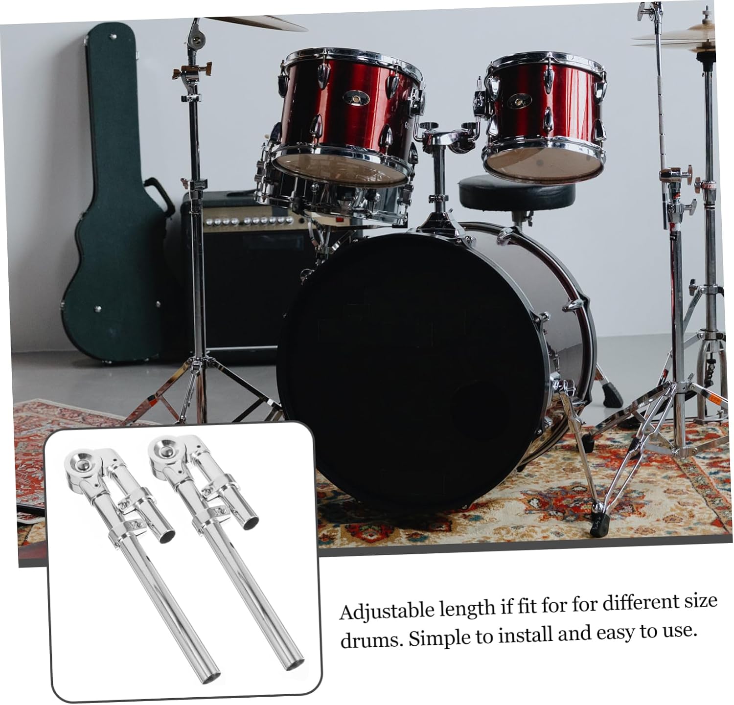 Drum Hanging Stand Tom Holder Stand Mount Bracket Water Hose Holder Drum Silver