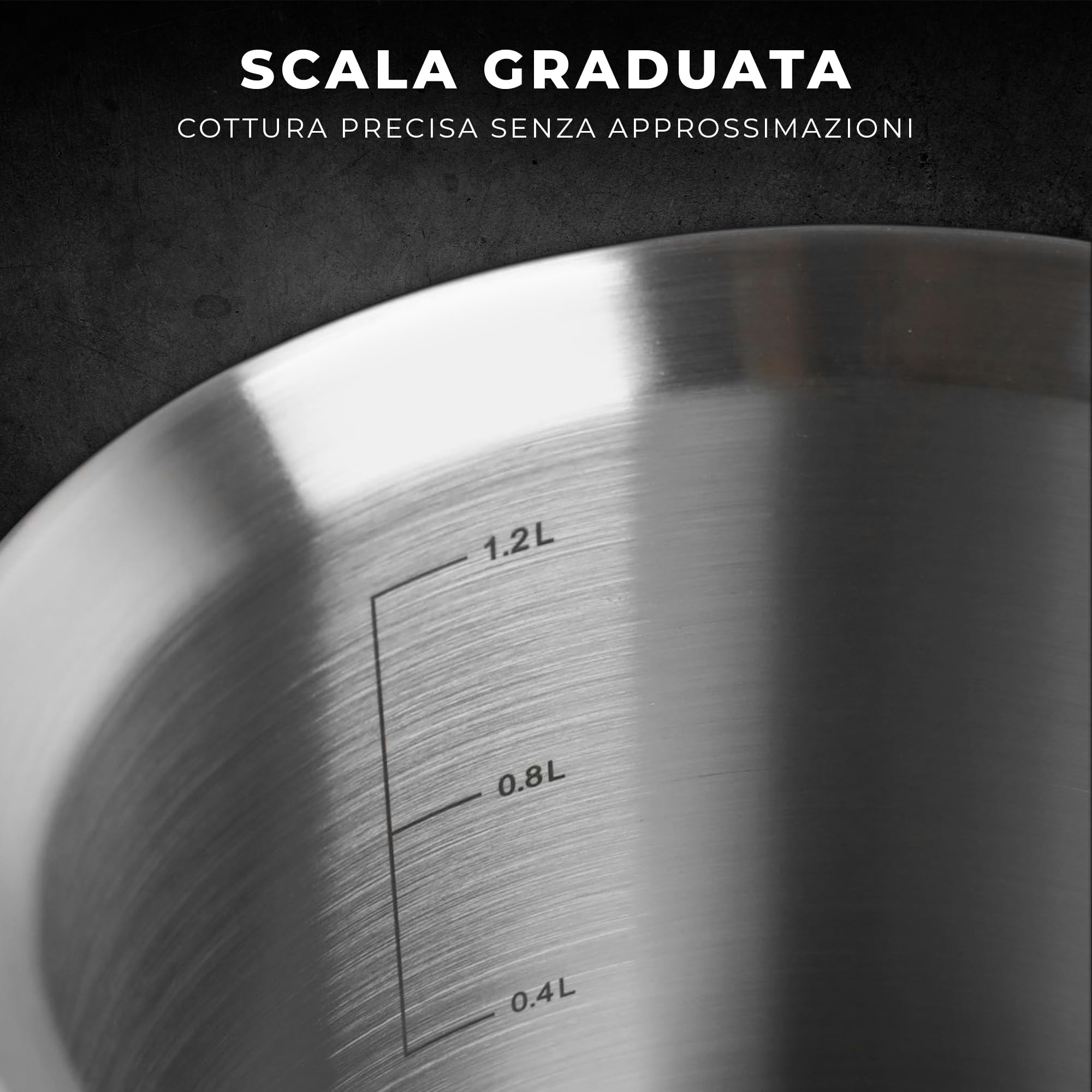 KARL HAUSMANN Pentolino Latte 1,5L con Fischio, Coperchio e Scala Graduata - Bollilatte Acciaio Inox Doppia Parete, Bagnomaria, Antibruciatura, Induzione, Gas, Vetroceramica