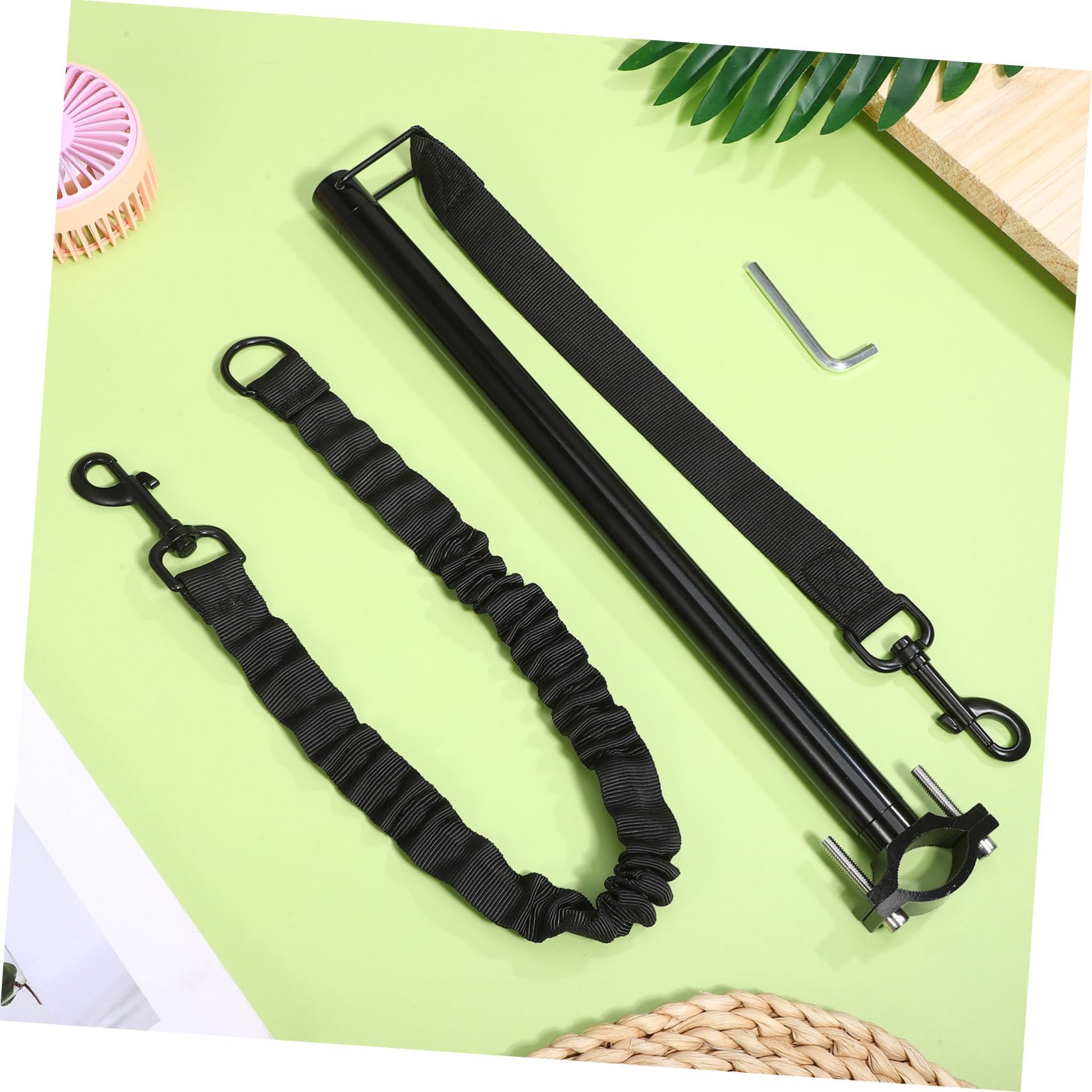 Laisse pour Chien à Fixer Vélo, Corde de Traction Noire