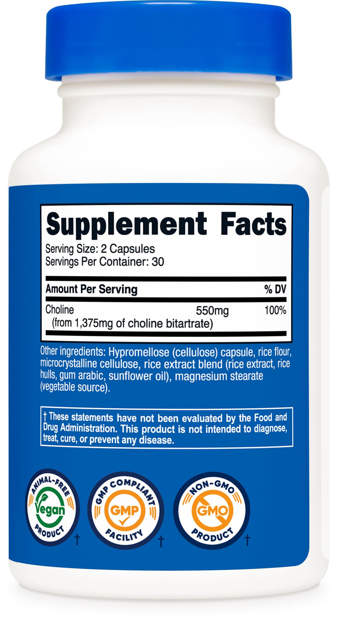 Nutricost Prenatal Choline (550mg) 60 Capsules, Vegan — Amazon image 5