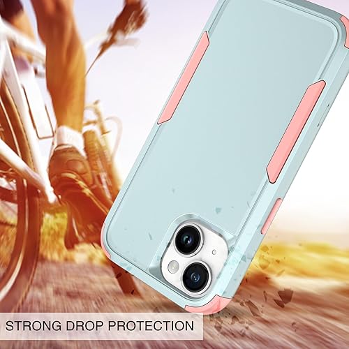 Miniatura 4 de BENTOBEN Funda para iPhone 15, 3 en 1, resistente, híbrida, a prueba de golpes, policarbonato duro, TPU suave, antideslizante, protección para