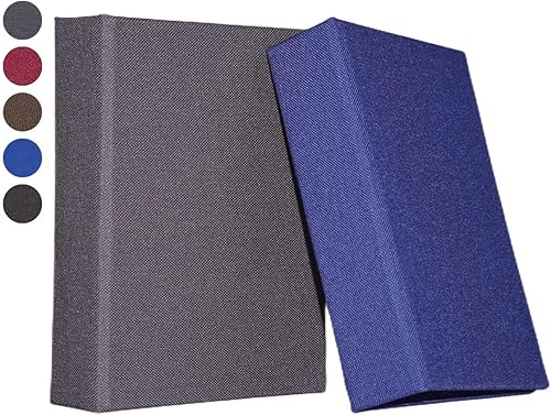 Kageio Álbum de fotos Mini Polaroid de 3 pulgadas, hecho a mano, cubierta de lino de calidad, 10 páginas interiores, 20 bolsillos, capacidad para 20