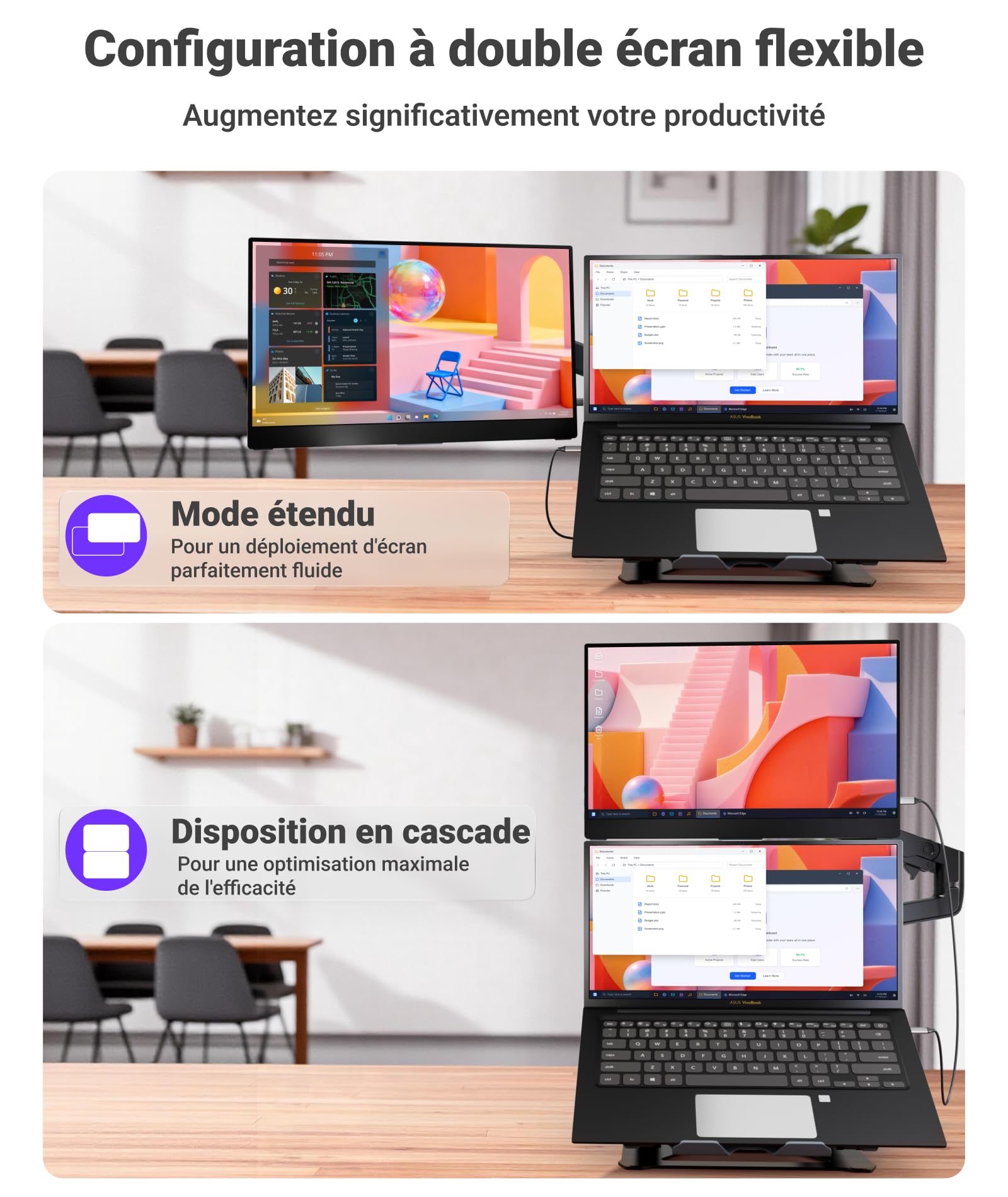 Ingnok Écran Portable 15,6" FHD IPS Moniteur Portable Ultra-Léger | Plug & Play, écran portatif 1920 × 1080 avec housse magnétique, 2 USB-C, Mini-HDMI et haut-parleurs pour PC/Mac/PS4/PS5/Xbox