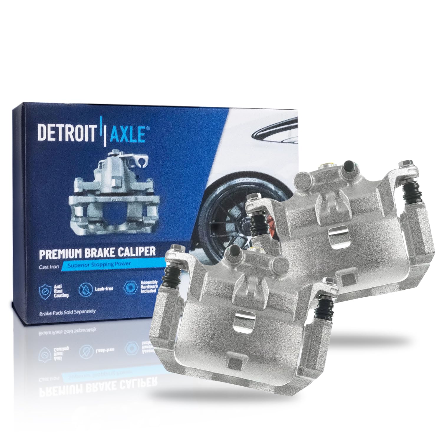 Detroit Axle - 2 Front Brake Calipers for Nissan Versa Note March Micra