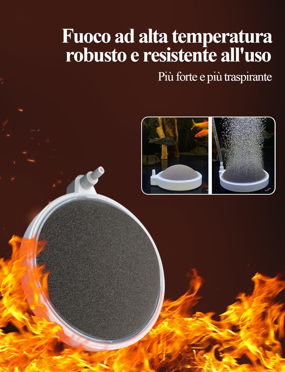 boxtech Pietra ad Aria per Acquario Nano, Ultra Alto Ossigeno Disciolto Pietra Porosa, Diffusore di Ossigeno Ultra Silenzioso per Acquari (50mm)