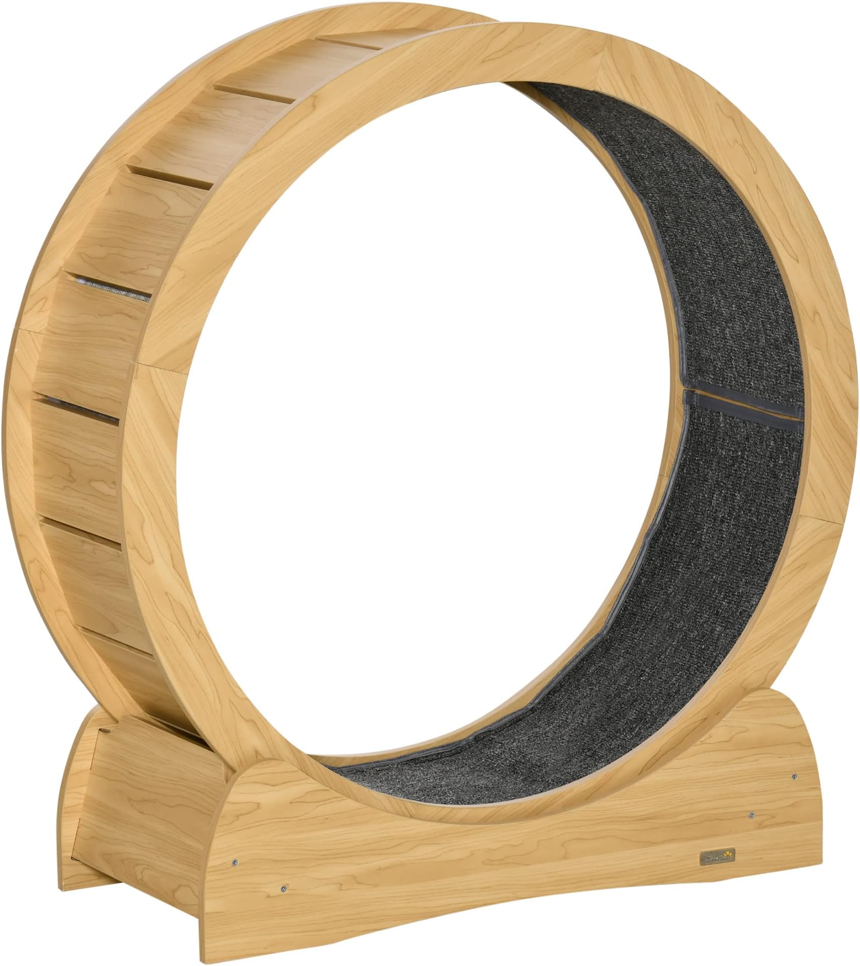 PawHut Cat Wheel for Indoor Cats, 30 Inch Cat Exercise Wheel, Cat Treadmill with Brake, Cat Running Wheel for Fitness & Healthy, Natural