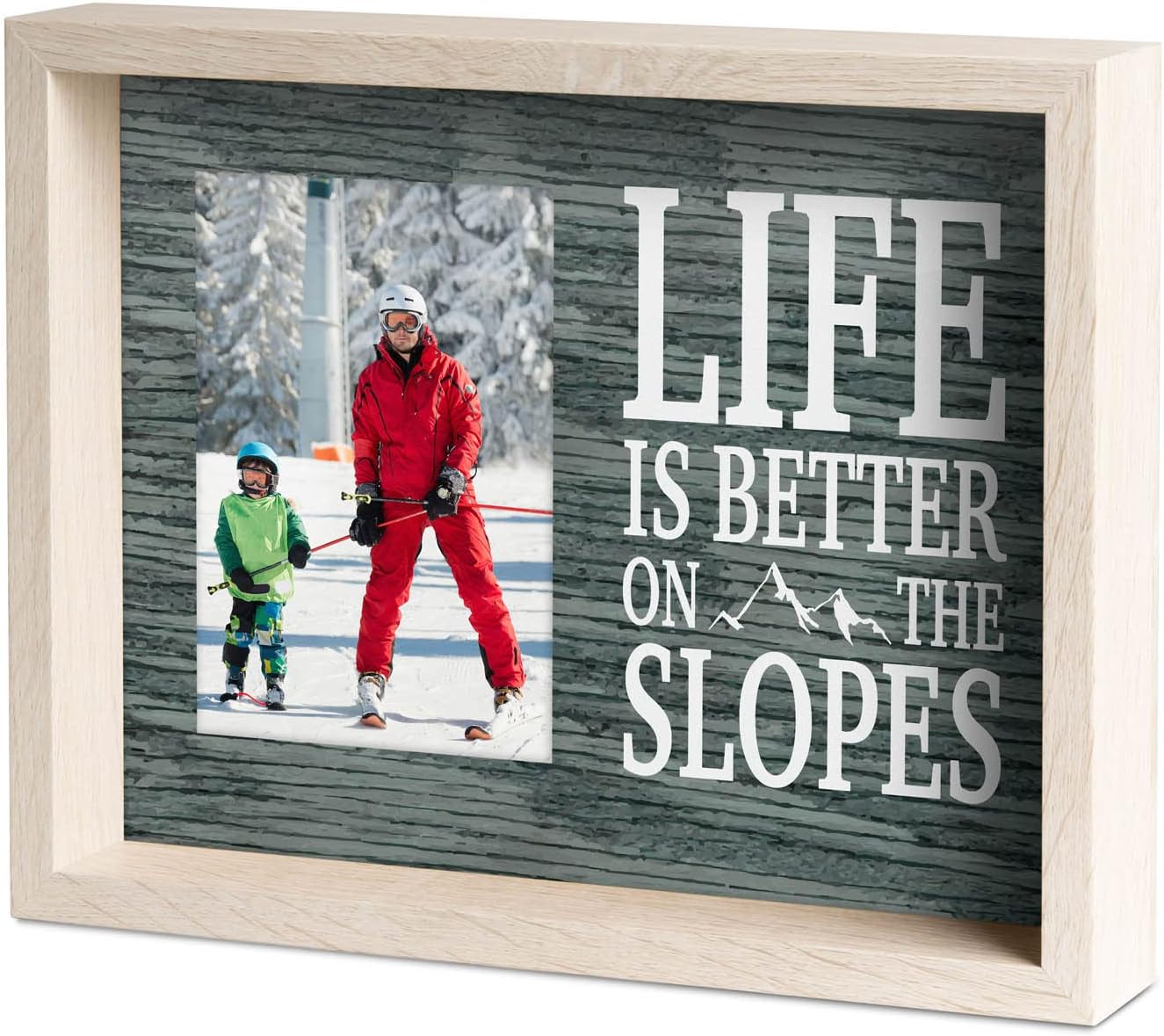 ChalkTalkSPORTS Premier Skiing & Snowboarding Photo Frame | Life is Better On the Slopes