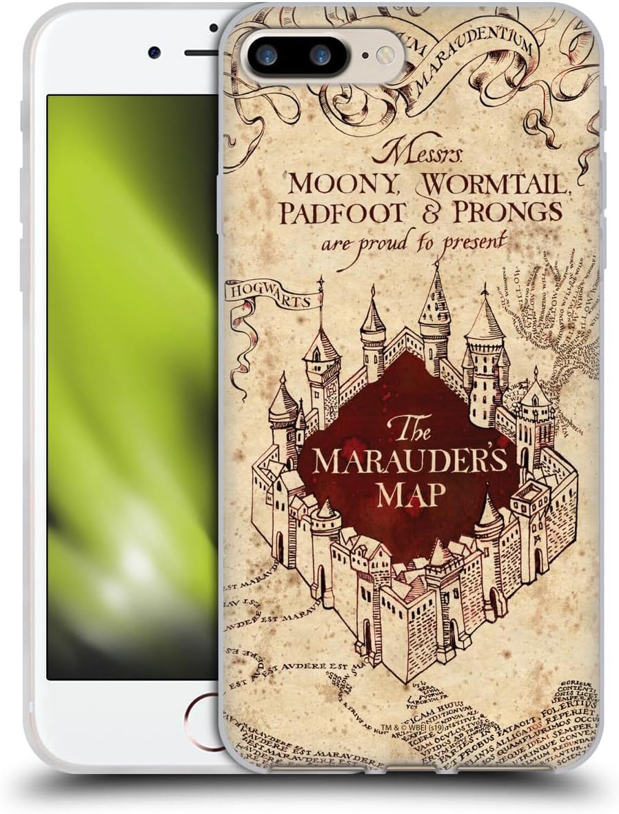 Head Case Designs Officially Licensed Harry Potter The Marauder's Map Prisoner of Azkaban II Gel Case [Military Grade Protection] Compatible with Apple iPhone 7 Plus/and Compatible with MagSafe