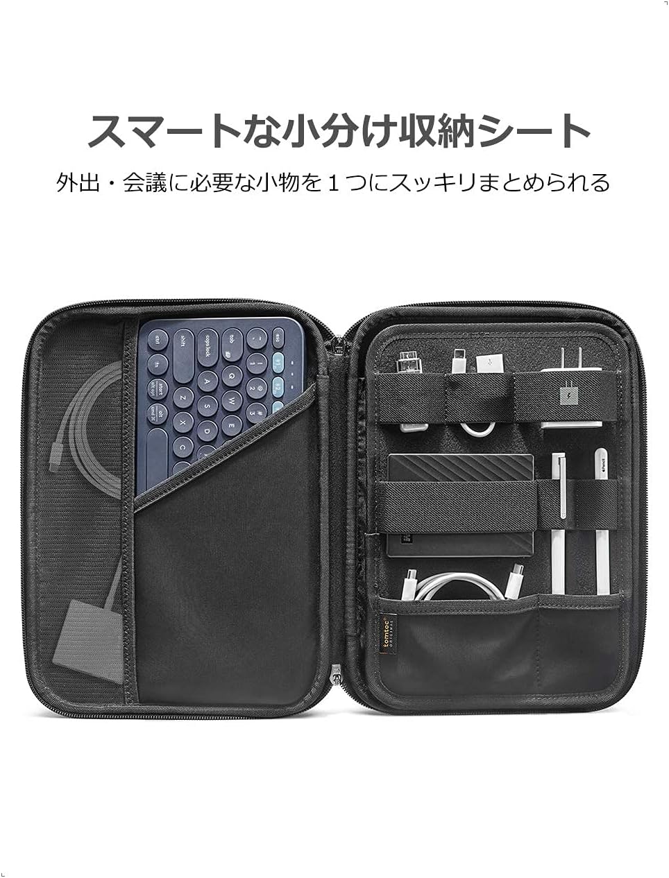 tomtoc ハードケース 2025 11インチ iPad Pro M5/M4/M2/M1 2025-2018 / 11インチ iP 防水ケース  タブレット 防水カバー IPX8 iPad A16 第11世代 iPad 10.9インチ 第10世代 アイパッド お風呂 プール 海 携帯 アウトドア  ポーチ 水中撮影 android