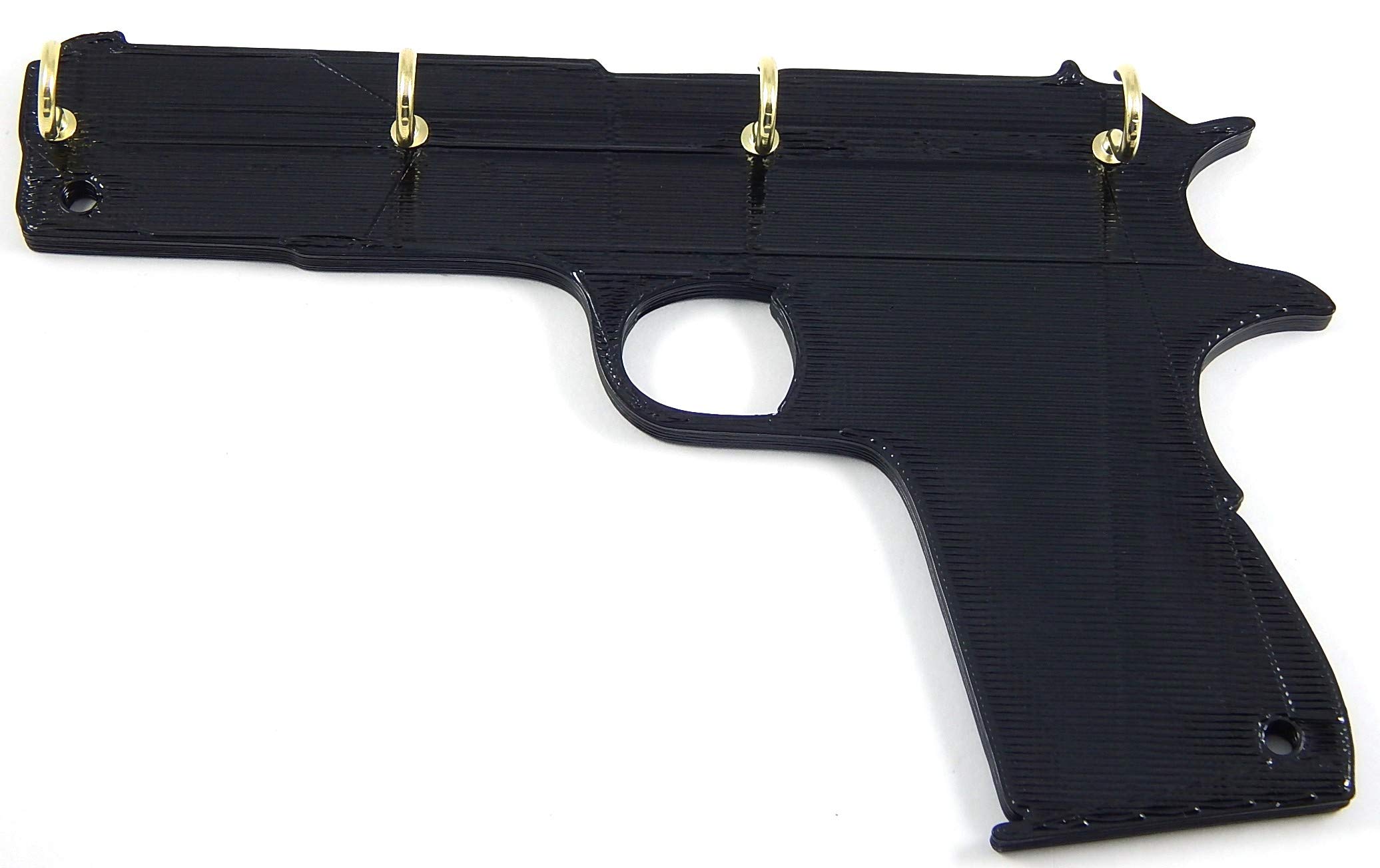 Medallurgy Pistol 1911 Gun Handgun Key Rack Holder Hanger Hook Entryway Organization Decor Wall Key Hooks