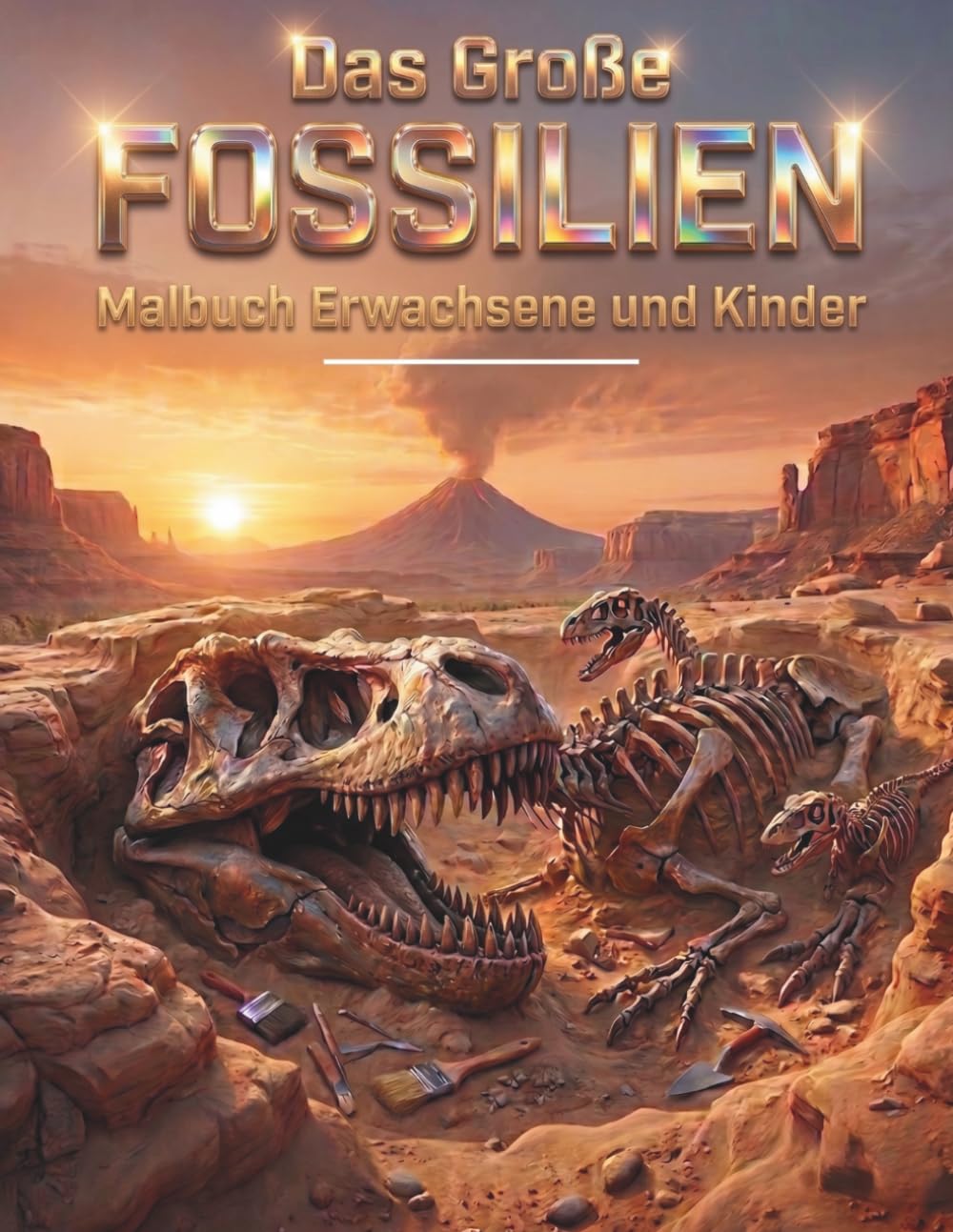 Das Große Fossilien Malbuch | Erwachsene und Kinder: Prähistorische Serie Juntos Editores