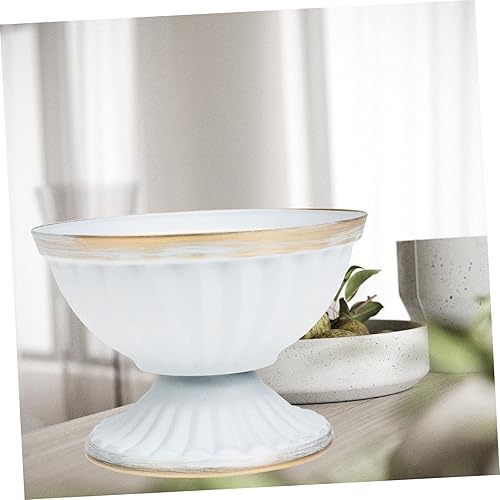 Miniatura 3 de VOSAREA Maceta de boda Jarrón de flores secas, mini soporte de flores doradas, maceta flotante, jarrón de flores galvanizado, contenedor de flores