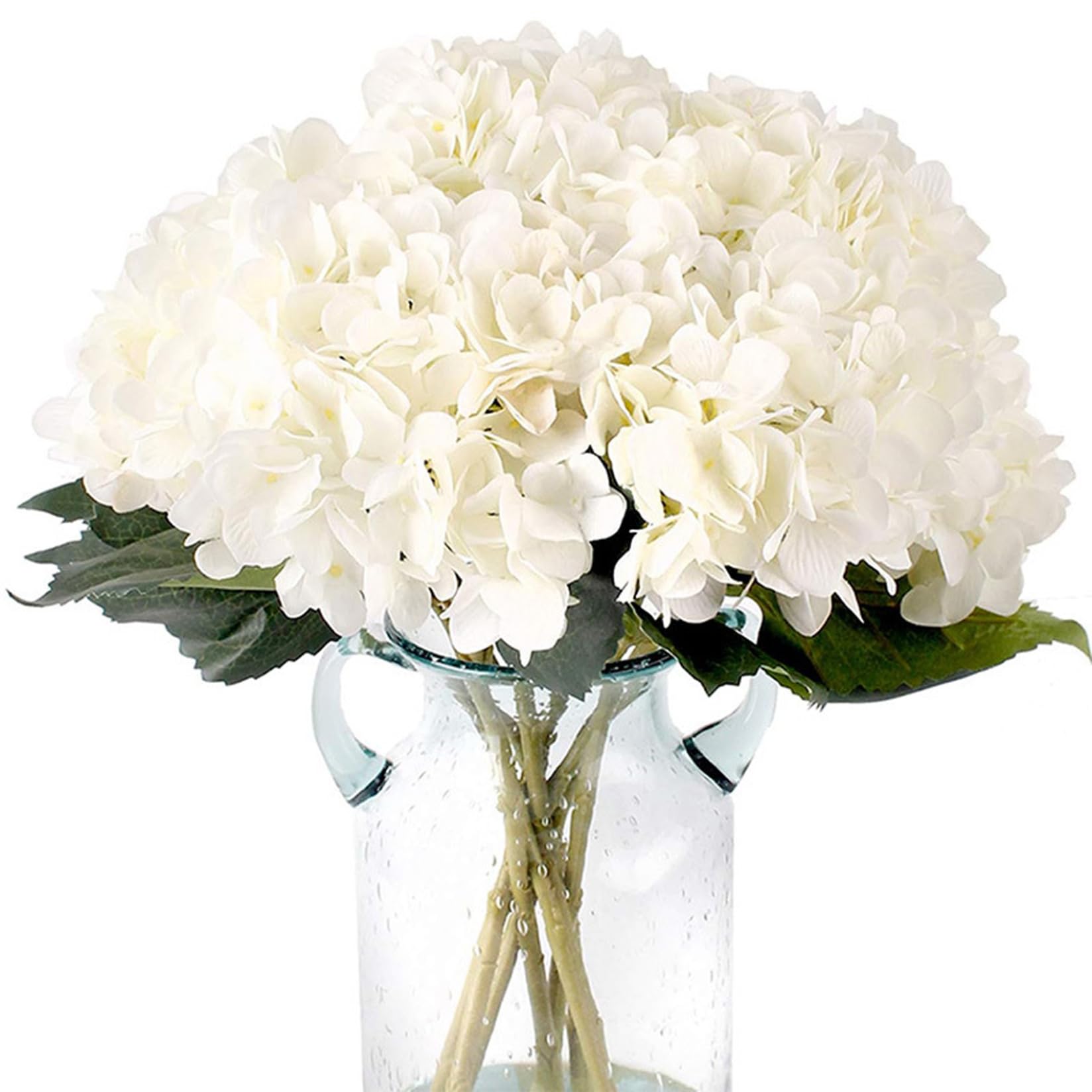 Nukinp Hydrangea Artificial Flowers, 6PCS 18.5 Inch Silk Hydrangeas, Lifelike Flowers with Long Stems for Home Table Centerpieces Wedding Party Decor