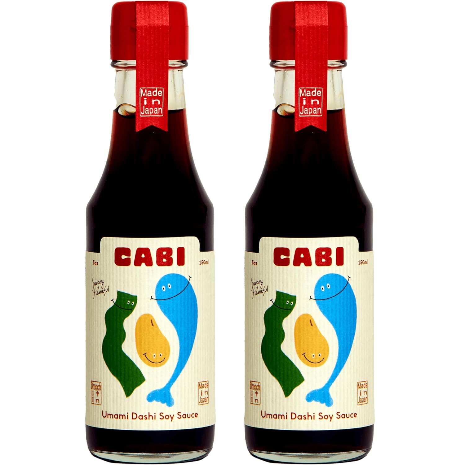 Cabi Umami Dashi Soy Sauce (2 Pack, 10 Oz) – Low Sodium, Non-GMO Savory Japanese Soy Sauce – Barrel Aged Authentic Japanese Koji Fermented Food Sauce – Versatile Broth Based All Purpose Soy Sauce Bottle Pack