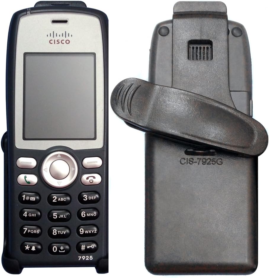 HOL-CIS7925G for Cisco 7925G 7925G-EX IP Phone Swivel Belt Clip Holster Carrying Case, Black