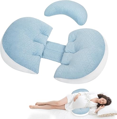Miniatura 2 de Almohada de embarazo, almohada de maternidad para mujeres embarazadas, almohada de cuña de embarazo para dormir portátil, almohada de cuña de