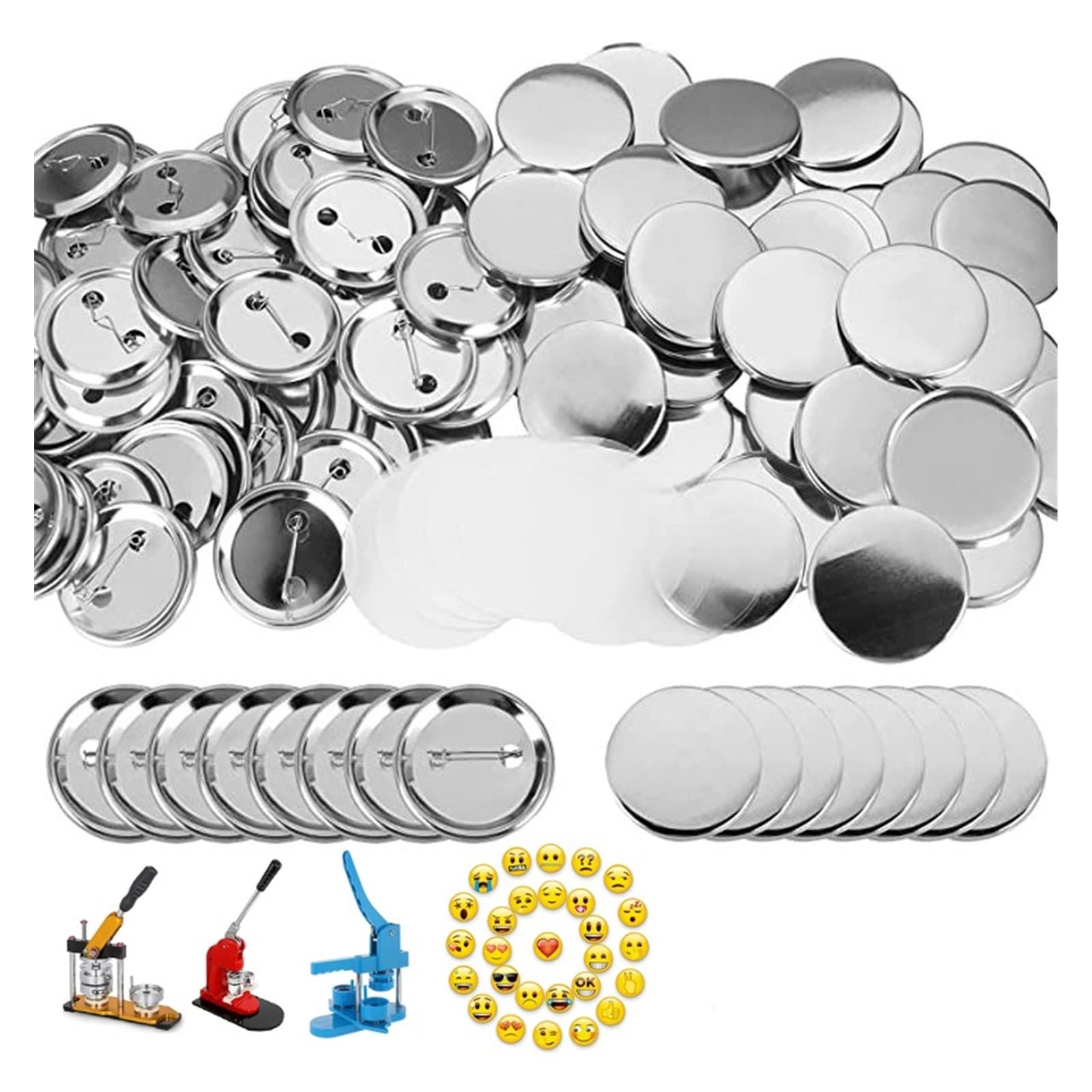 Zestaw do robienia znaczków Przezroczysty plastikowy przycisk rzemieślniczy z brelokiem z pinem pusta odznaka Pin Button Maker części do maszyny do robienia guzików dla majsterkowiczów do majsterkowan