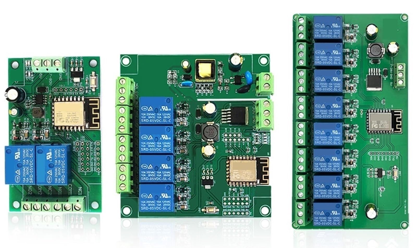 Module Relais WiFi ESP8266 2 canaux avec boîtier carte ESP-12F AC/DC